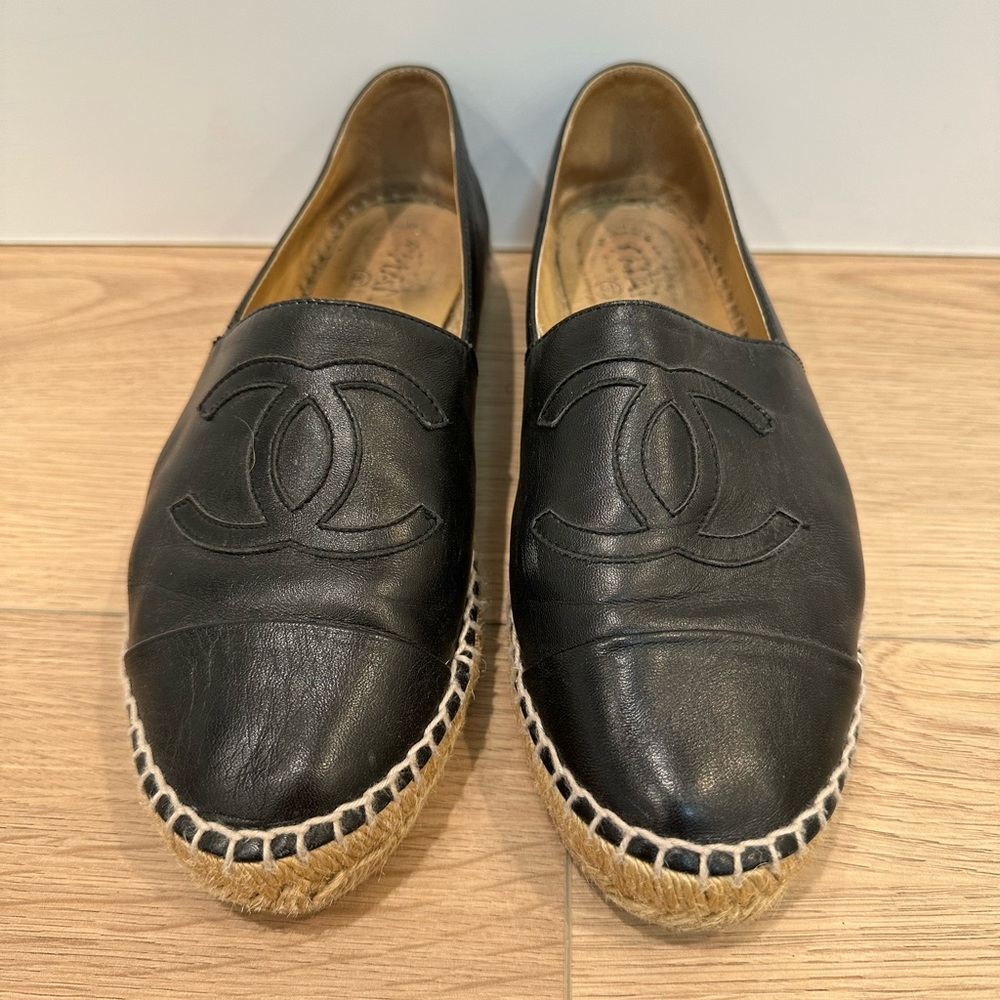 Chanel Espadrilles - Black Leather